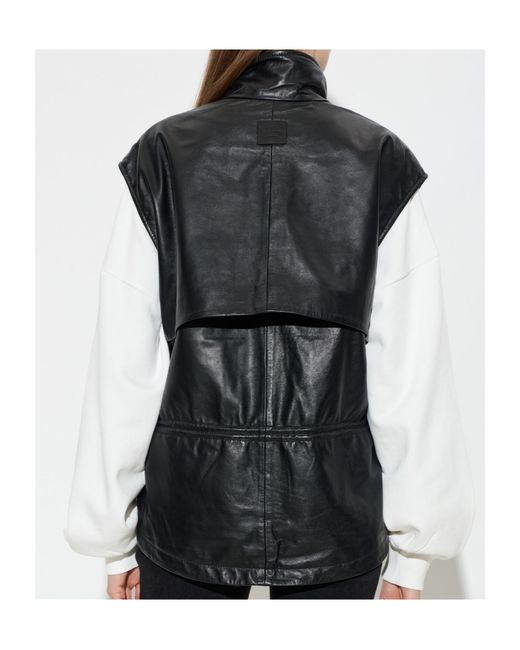 AllSaints Black High-Necked Vest