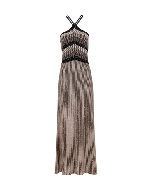 D.exterior Multicolor Halter Neck Dress