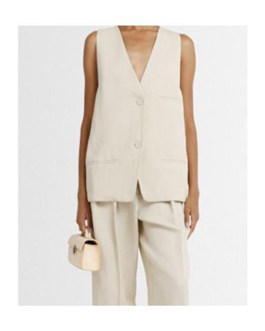 Frankie Shop Natural V-Neck Vest