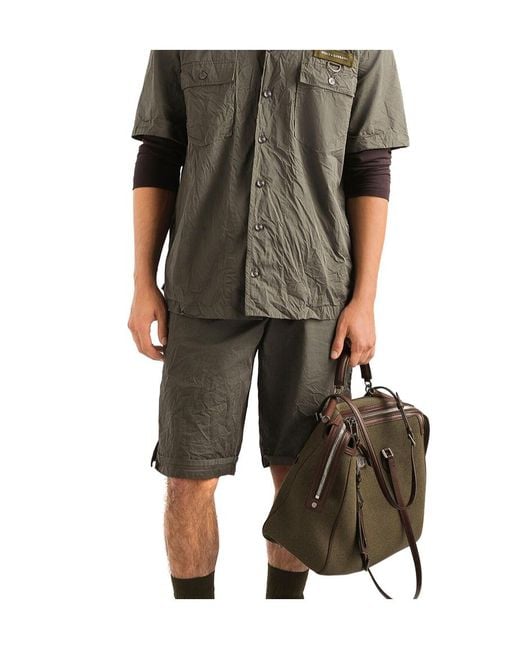 Dolce & Gabbana Gray Elastic Drawstring Waist Shorts for men