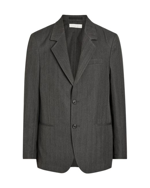 Our Legacy Gray Unconstructed Ceremony Pinstriped Woven Blazer for men