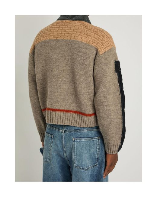 J.W. Anderson Multicolor House Inlay Pattern Wool Sweater for men