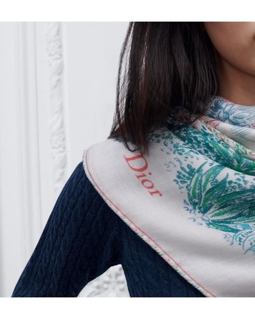 Dior Blue Charming Garden Shawl