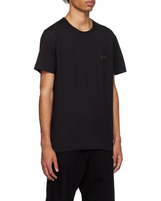 Dolce & Gabbana Black Item O-Neck Short-Sleeved T-Shirt for men