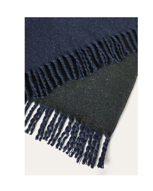 Loro Piana Blue Fringed Blanket for men