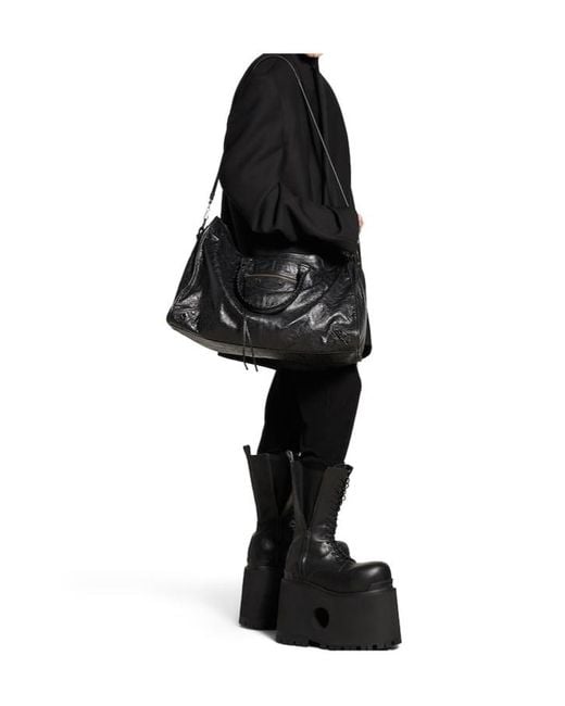 Balenciaga Black Le City Zipped Travel Bag for men