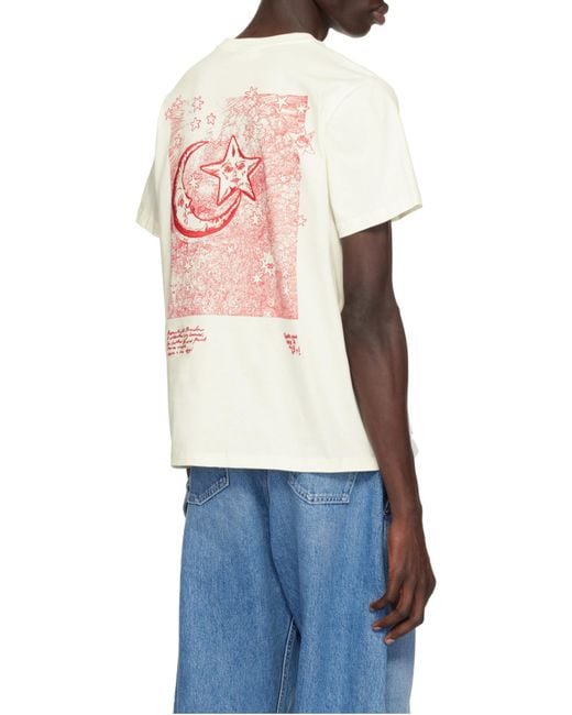 Ganni White Logo Printed Crewneck T-Shirt