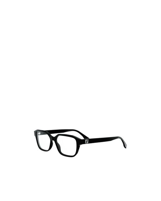 Fendi White Eyewear Rectangular Frame Glasses for men