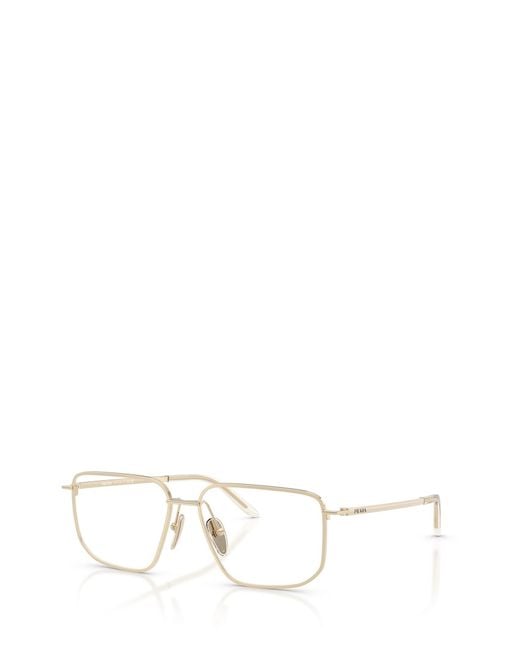 Prada White Eyewear Rectangular Frame Glasses