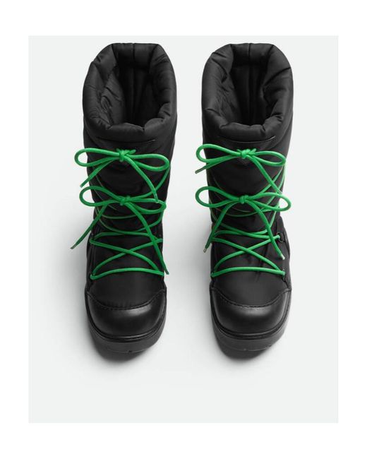Bottega Veneta Green Logo Lace Up Boots