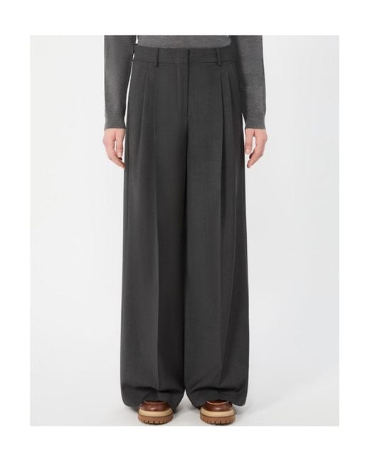 Weekend by Maxmara Gray Casual Pants With Belt Loops