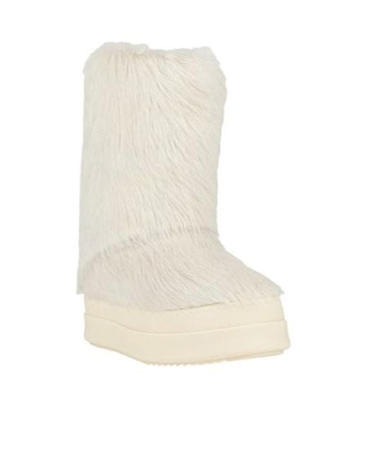 Rick Owens Natural Fleecelined Boots