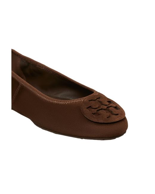 Tory Burch Brown Rena Travel Slip-On Ballet Flats