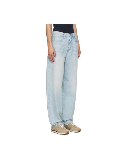 SLVRLAKE Denim Blue Ella Mid-Rise Denim Trousers