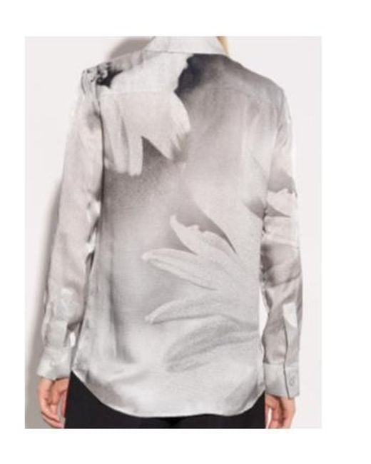 Tory Burch Gray Graphic-Print Shirt