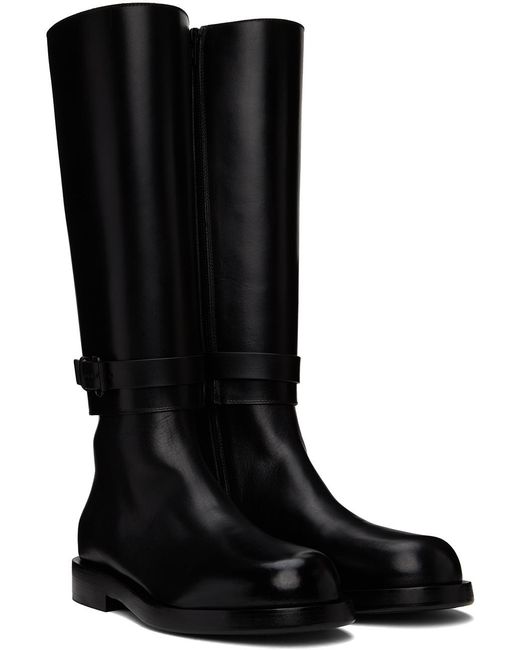 Ann Demeulemeester Black Ted Riding Boots for men