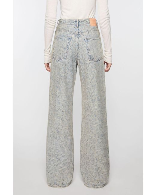 Acne Gray Logo-Patch Denim Jeans