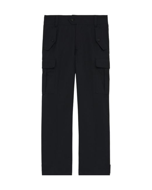 McQueen Black Straight-Leg Cargo Pants for men