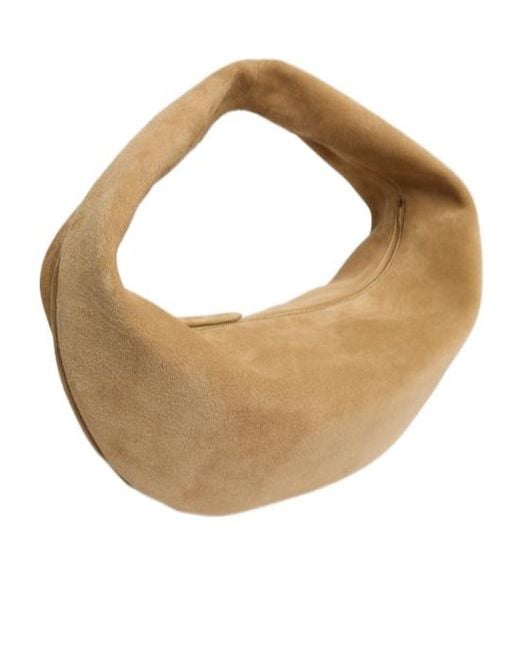 Khaite Metallic Medium Olivia Suede Hobo Bag