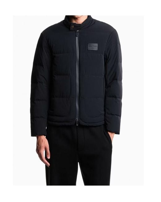 Emporio Armani Green Logo-Patch Jacket for men