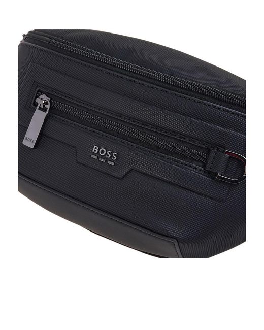 Boss Black Zip Belt Bag for men
