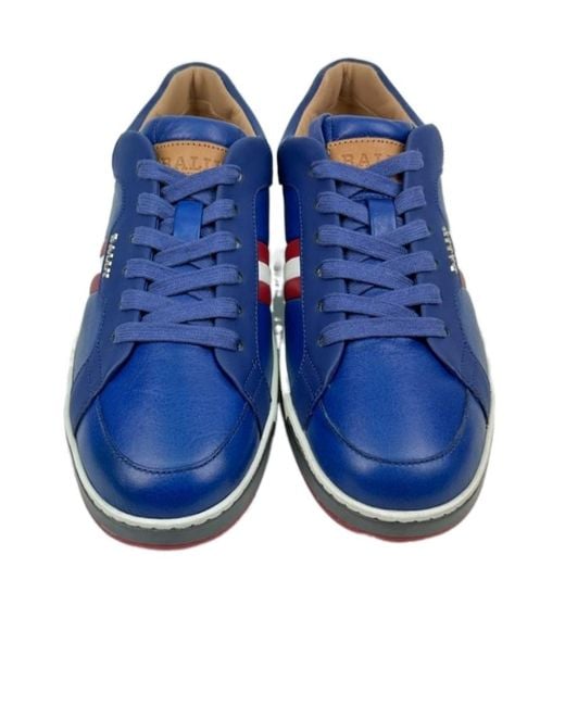 Bally Blue Logo Casual Sneakers for men