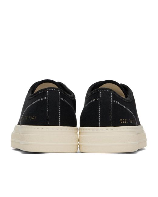 Common Projects Black Round Head Lacing Casual Sneakers for men