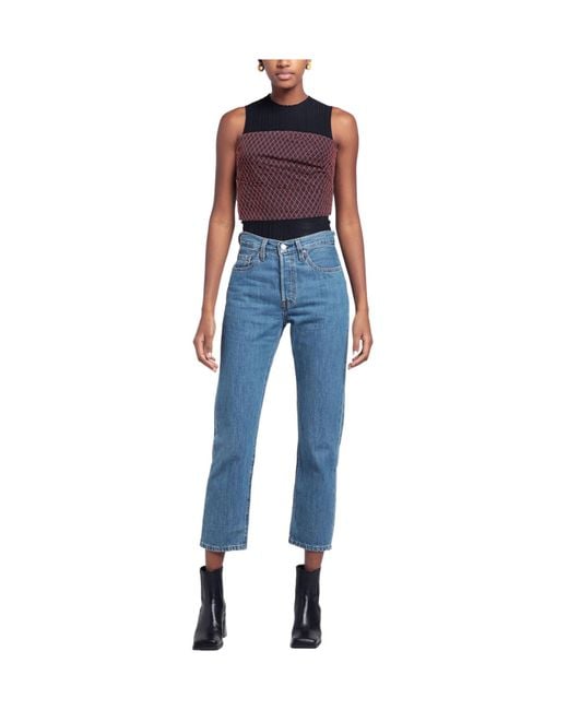 Tory Burch Purple Two-Tone Strapless Top