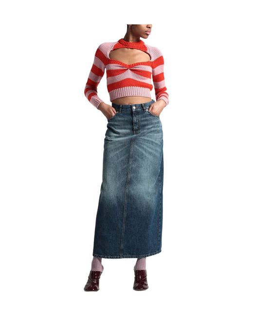 Marni Red Stripedwool Jumpers