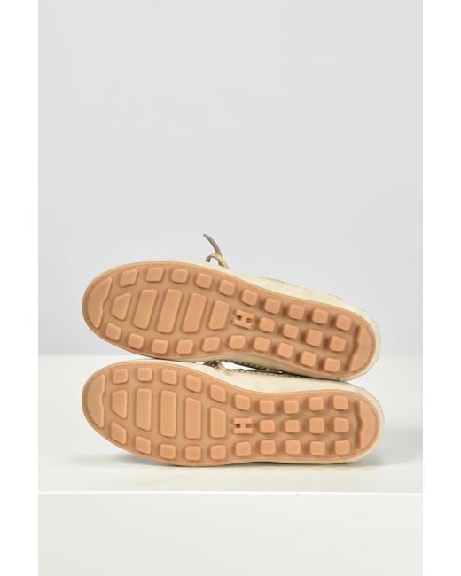 Hogan White Barca Boat Shoes