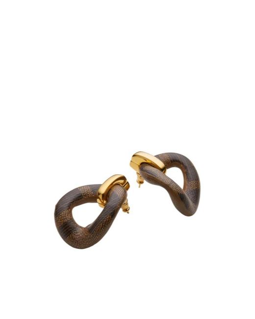 Fendi Metallic Filo Ring-Shaped Earrings