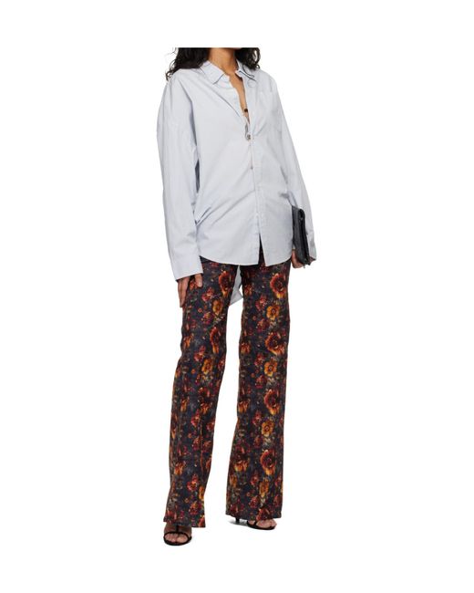 R13 Brown Straight-Leg High-Waisted Jeans