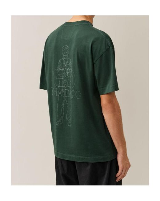 C P Company Green Short-Sleeved T-Shirt for men
