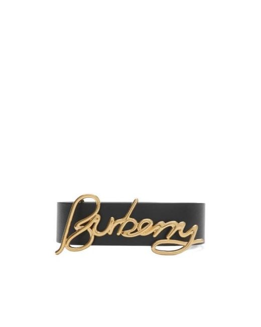 Burberry White Reversible Leather Signature Belt