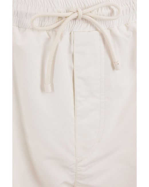 Brunello Cucinelli White Drawstring Swim Shorts for men