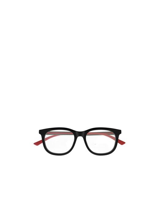 Gucci White Eyewear Rectangle Frame Glasses