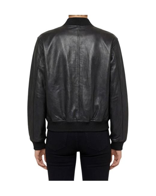 DIESEL Black Zip-Up Bomber Jacket