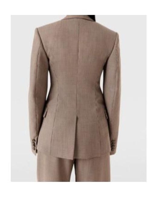 Stella McCartney Brown Checkered Blazer
