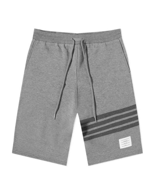 Thom Browne Gray Logo Shorts for men