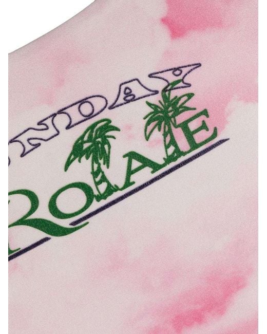 ROTATE BIRGER CHRISTENSEN Pink Logo One-Piece Swimsuit