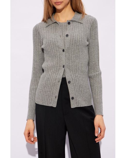Dries Van Noten Gray Long-Sleeved Cardigan
