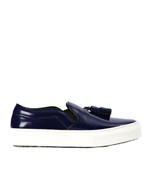 Céline Blue Round-Toe Sneakers