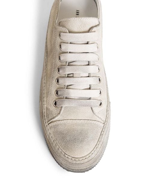 Ann Demeulemeester White Nono Low-Top Leather Sneakers for men