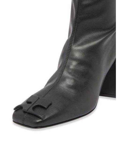 Courreges Black Reedition Pu Ankle Boots