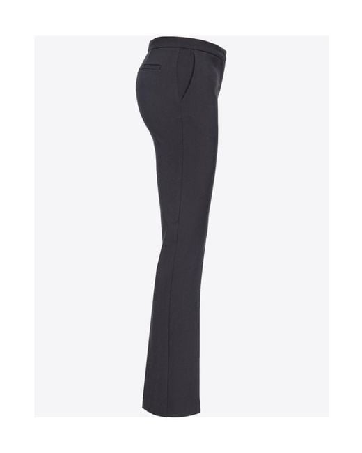 Pinko Blue Technical Crepe Trousers