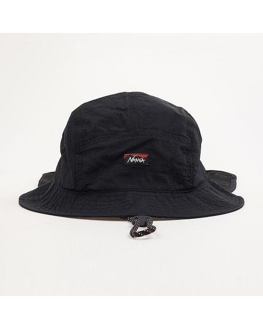 NANGA Black Tusser Sun Hat for men