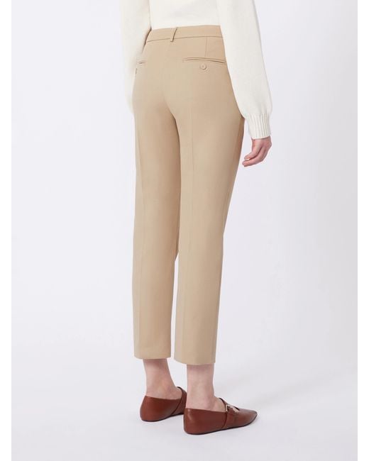 Weekend by Maxmara Natural Wkdvite Cropped Cigarette Trousers
