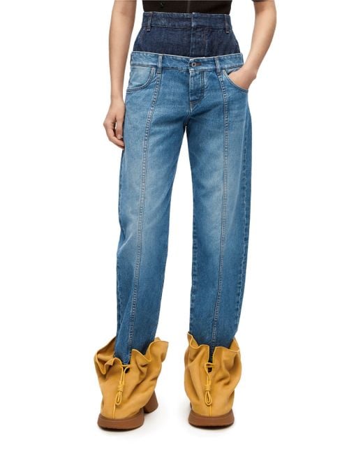 Loewe Blue Trompe L'Oeil Jeans