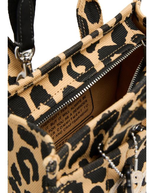 COACH Black Leopard Canvas Work Tote Bag 20