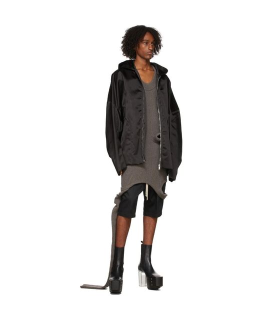 Rick Owens Black Jumbo Peter Casual Jacket for men